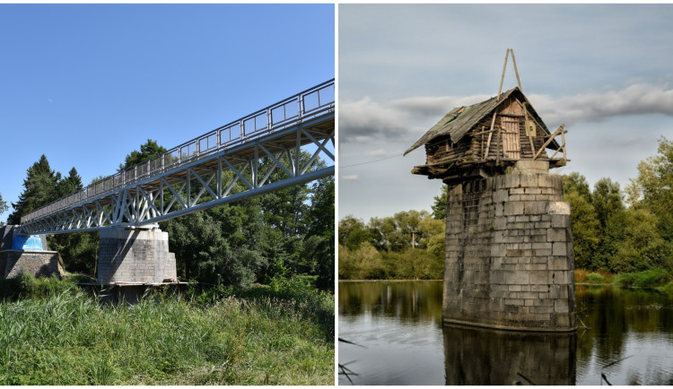 Na místě slavné chaloupky na pilíři už stojí nová lávka pro cyklisty