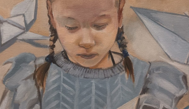 V Masarykově onkologickém ústavu vzniká nový mural, jeřábi symbolizují uzdravení