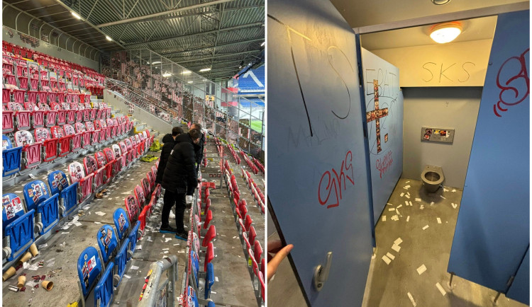 Dva zranění po zápase Viktorky se Slavií, vzduchem létaly i kovové šrouby