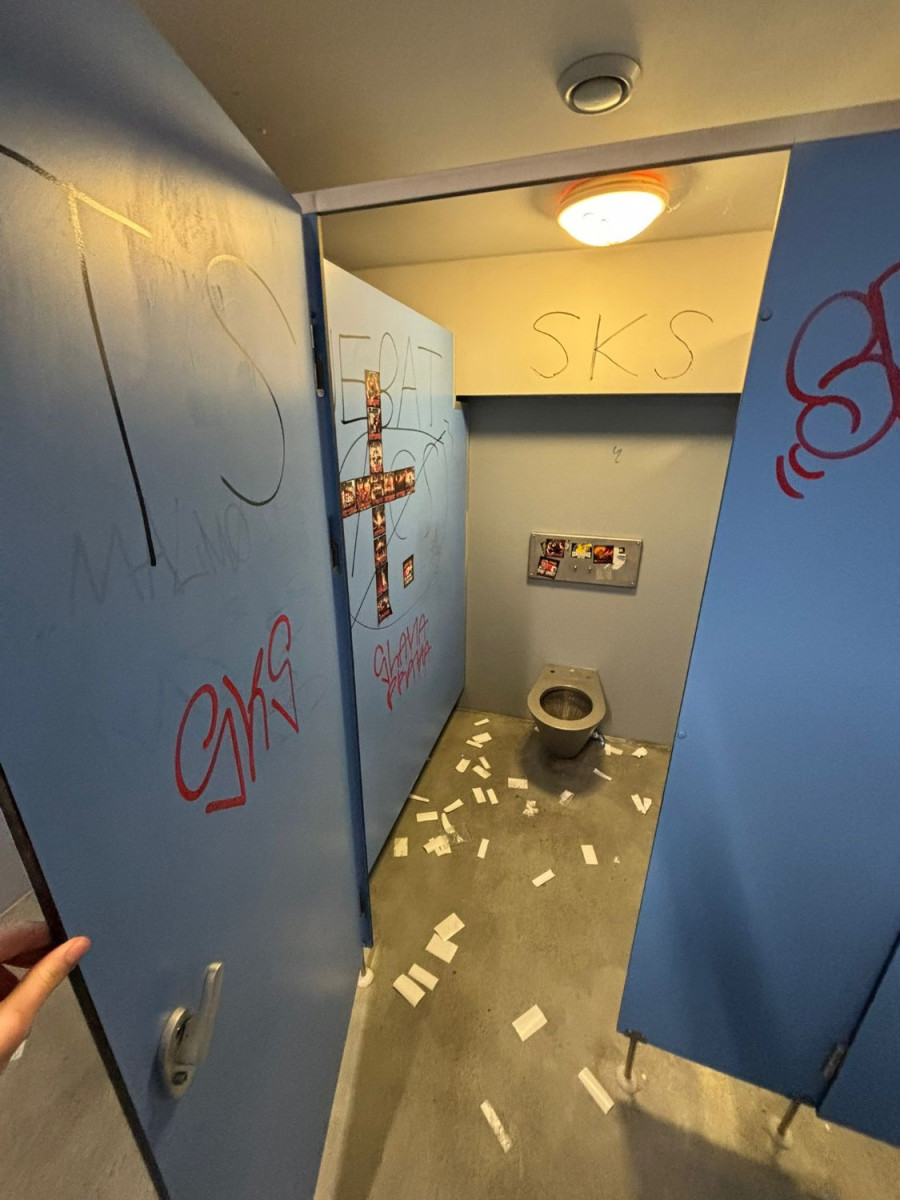 Tak vypadal sektor hostů po utkání