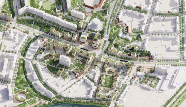 Širší centrum brněnského Komárova čeká proměna, část Brno-jih již vybrala návrh