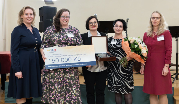 Jihlavská nemocnice získala ocenění od ministra zdravotnictví