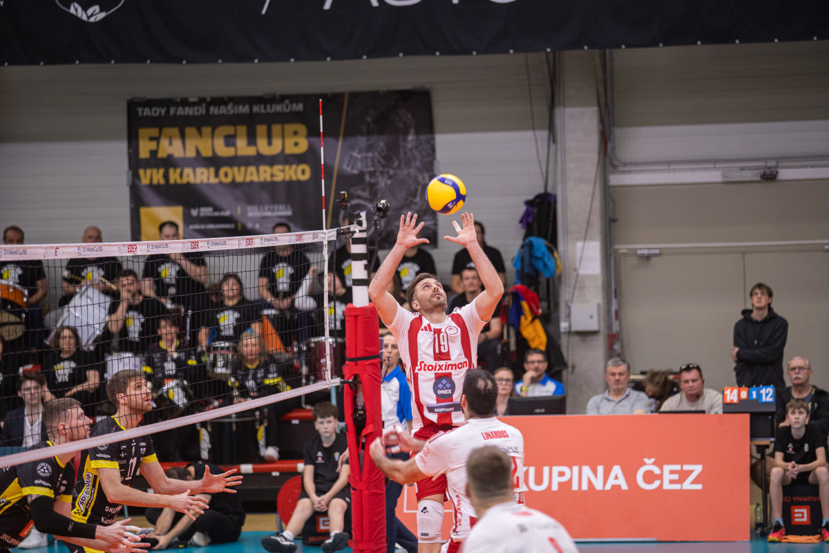 Volejbalisté Karlovarska vyřadili v osmifinále Poháru CEV Olympiakos Pireus