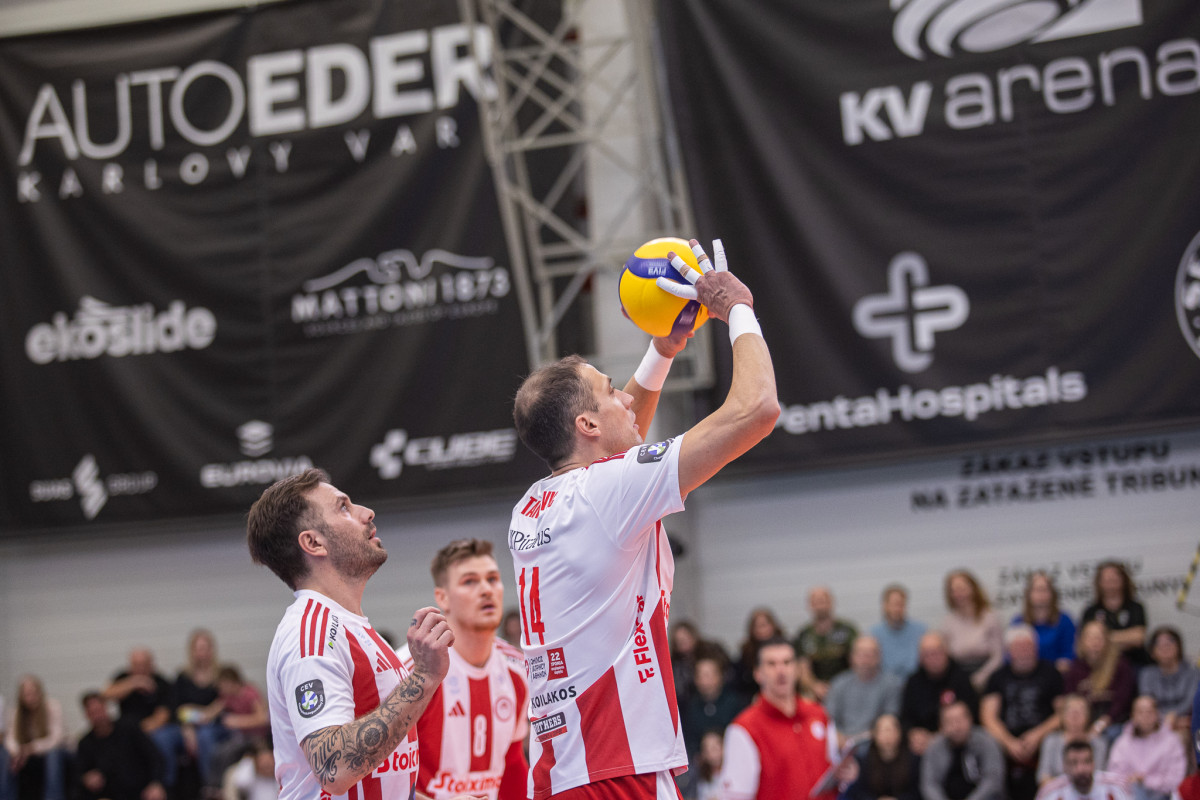 Volejbalisté Karlovarska vyřadili v osmifinále Poháru CEV Olympiakos Pireus