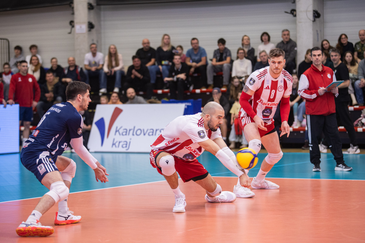 Volejbalisté Karlovarska vyřadili v osmifinále Poháru CEV Olympiakos Pireus