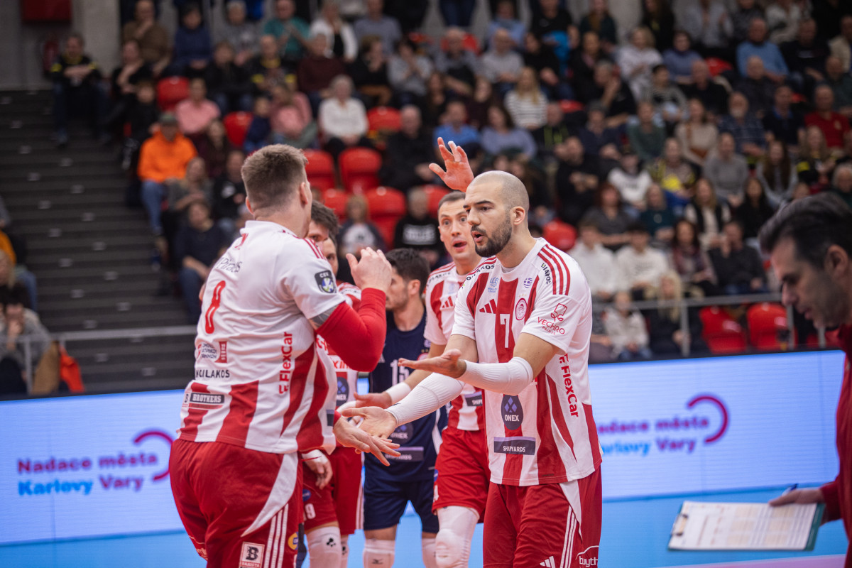 Volejbalisté Karlovarska vyřadili v osmifinále Poháru CEV Olympiakos Pireus