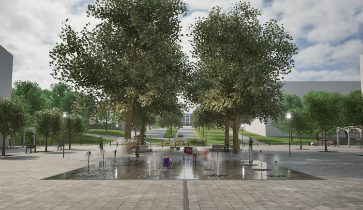 Náměstí T. G. Masaryka v Třinci osvěží v příštím roce nový vodní prvek