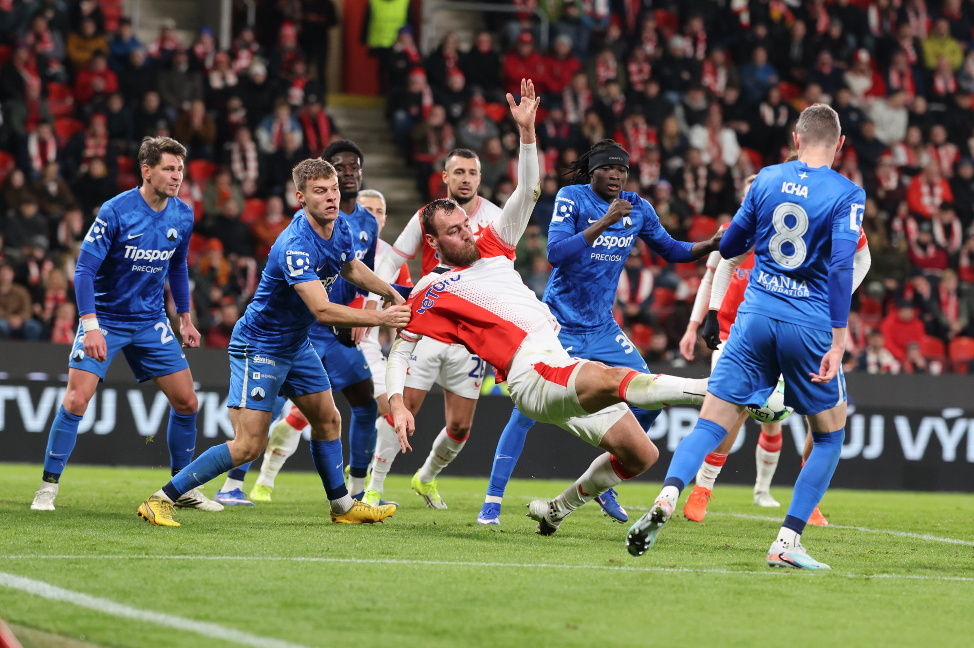 Fotbalisté Slavie přetlačili Slovan Liberec a vyhráli 1:0. O výhře rozhodla penalta