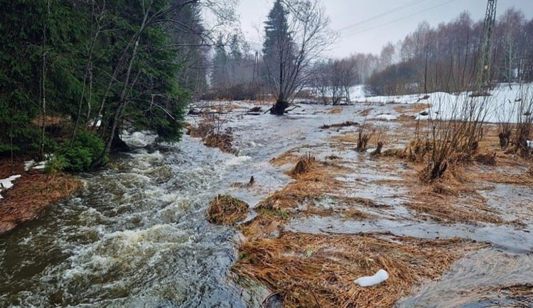 Obleva a vydatný déšť zvedají hladiny šumavských řek na stav bdělosti