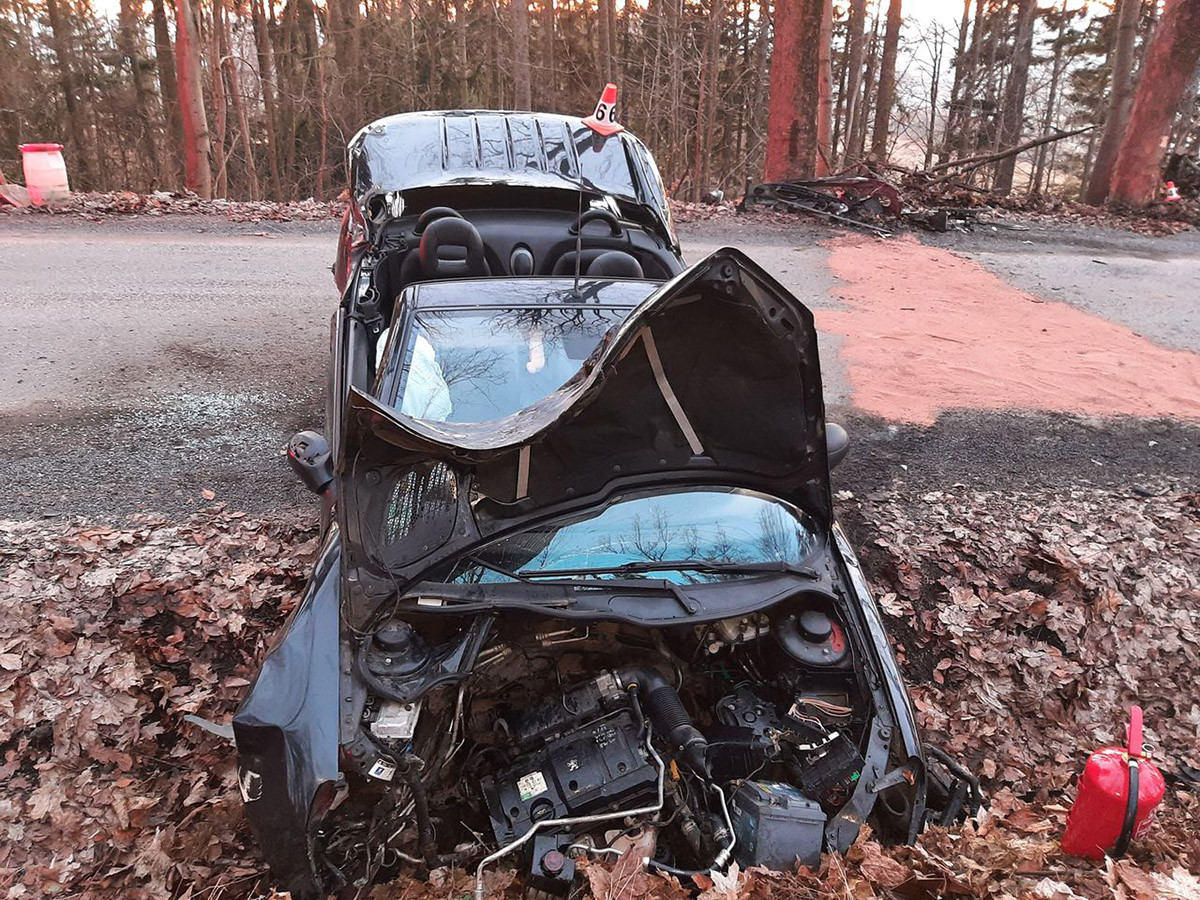 Dopravní nehoda u obce Nový Malín na Šumpersku