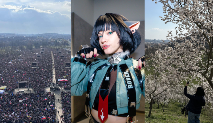 BŘEZEN 2026: Demonstrace na Letné, návštěva Comic-Conu a rozkvetlý Petřín