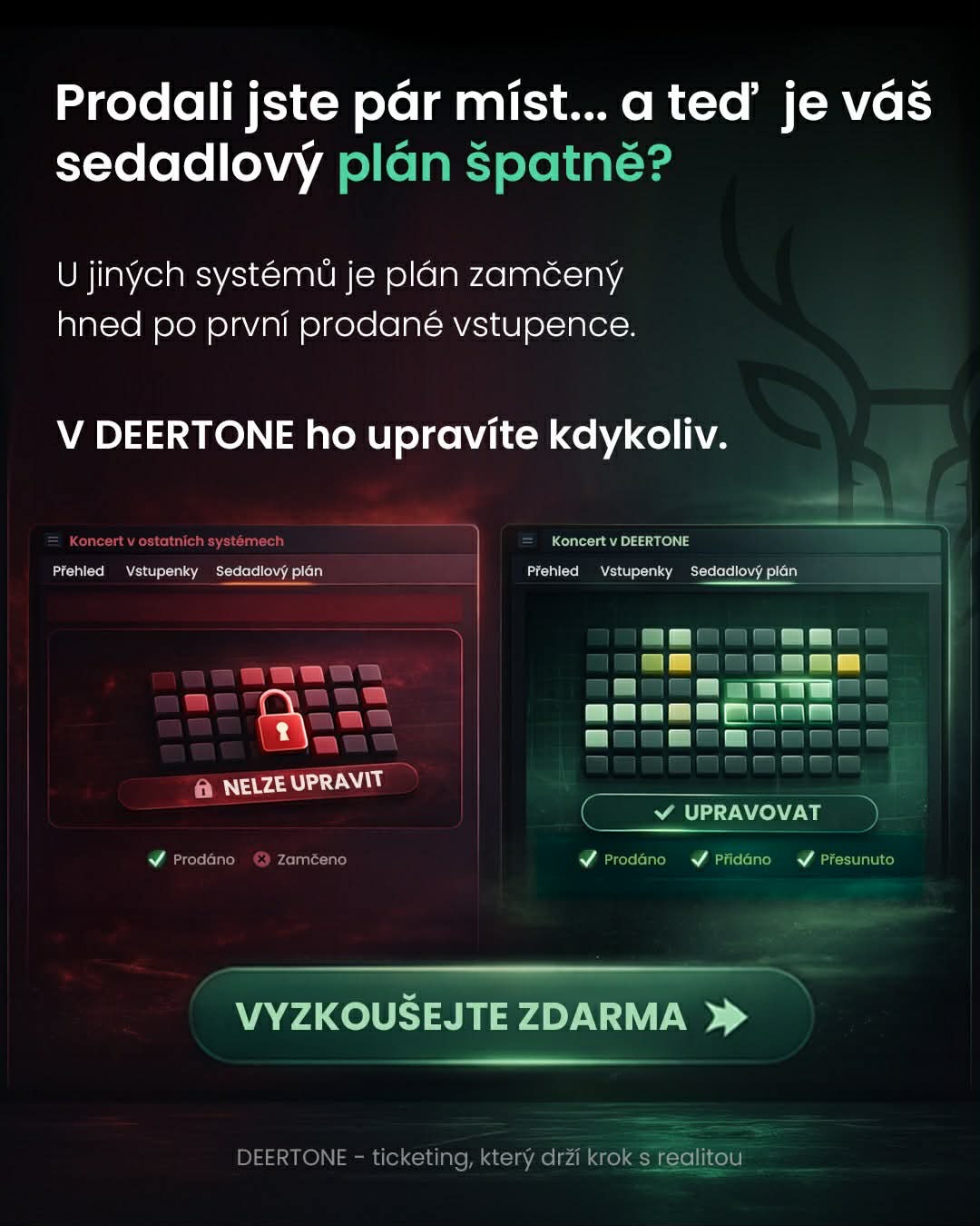 Vstupenky i produkty na jednom místě. Deertone mění český ticketing
