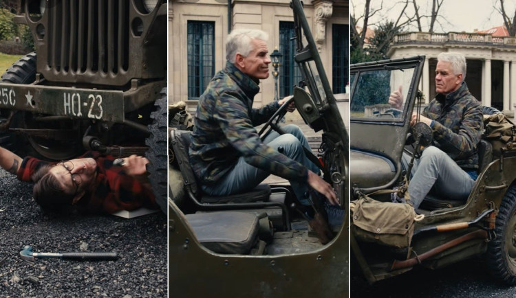 Americký velvyslanec opět baví Čechy. V novém videu startuje legendární jeep