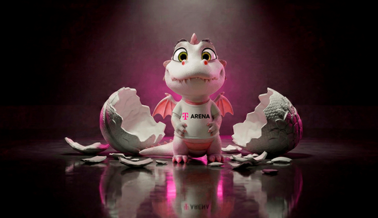 Maskot brněnské multifunkční haly má jméno. Návštěvníky bude vítat drak Timmy
