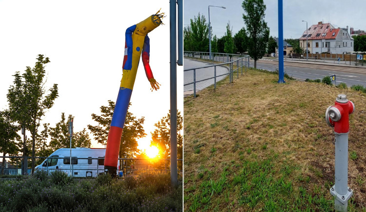 Rozevlátý nafukovací tanečník už dotančil. Záhadně zmizel i s kompresorem