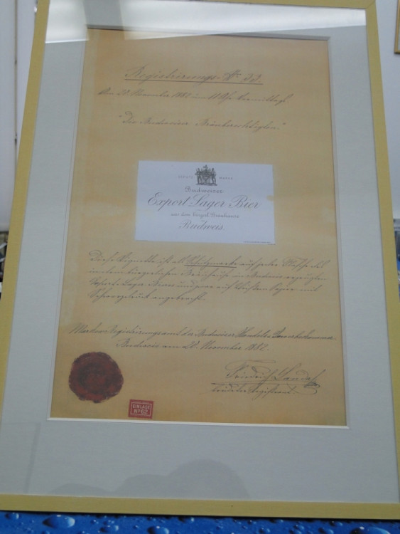 Certifikát o založení značky