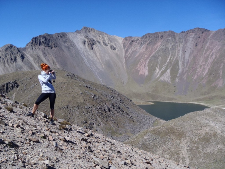 Sopka Nevado de Toluca - kráter
