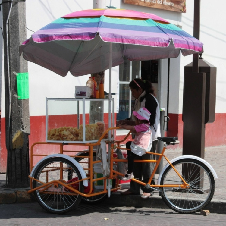 Toluca - pouliční prodavačka lupínků
