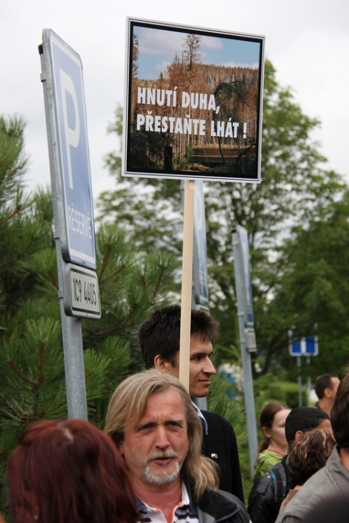 Protest a Antiprotest v Hluboké nad Vltavou