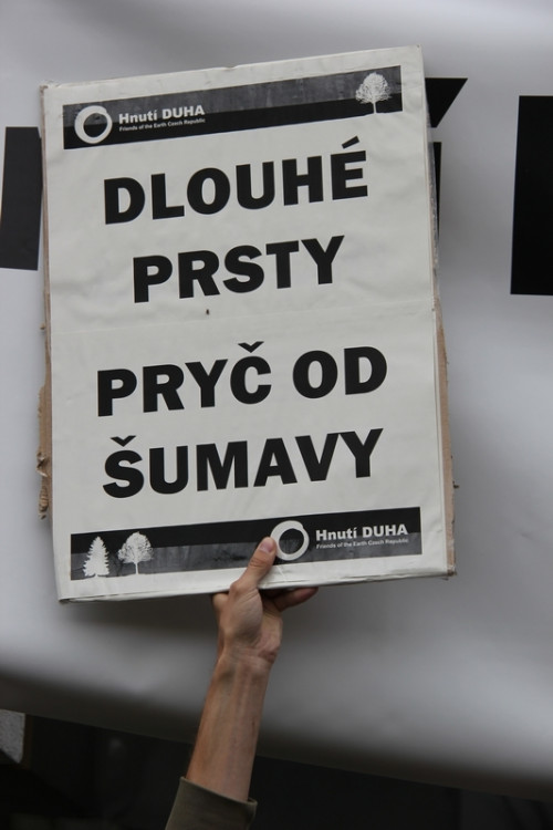 Protest a Antiprotest v Hluboké nad Vltavou