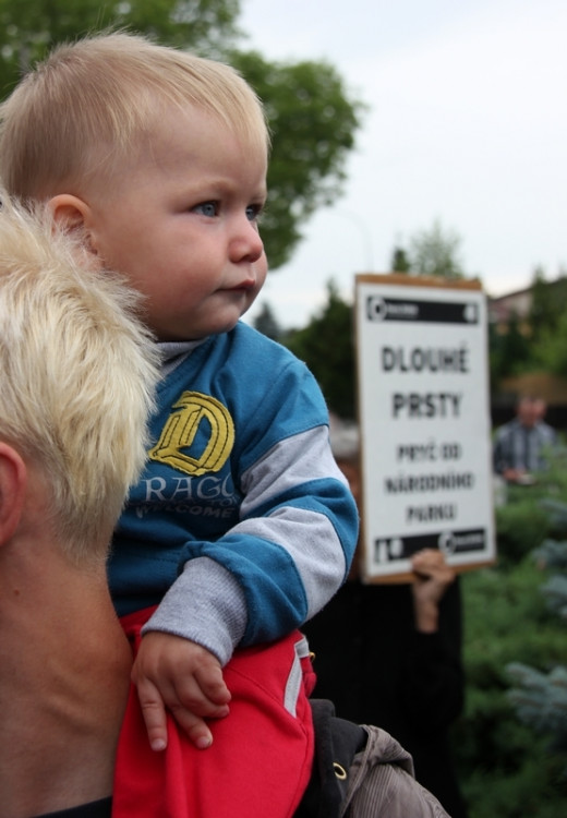 Protest a Antiprotest v Hluboké nad Vltavou