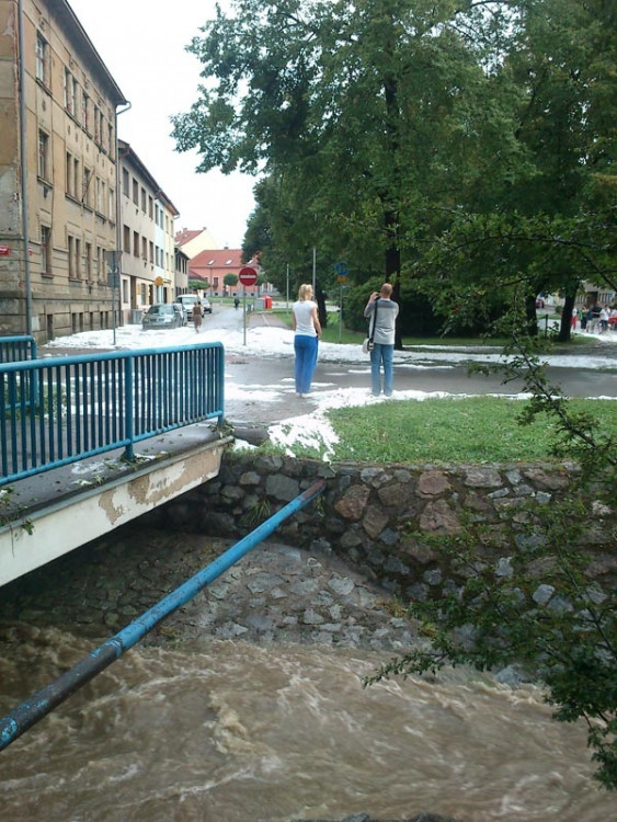 Suché Vrbné 45 minut po bouřce