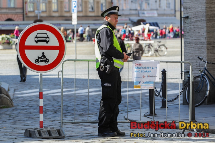 Uzavřený vjezd na náměstí