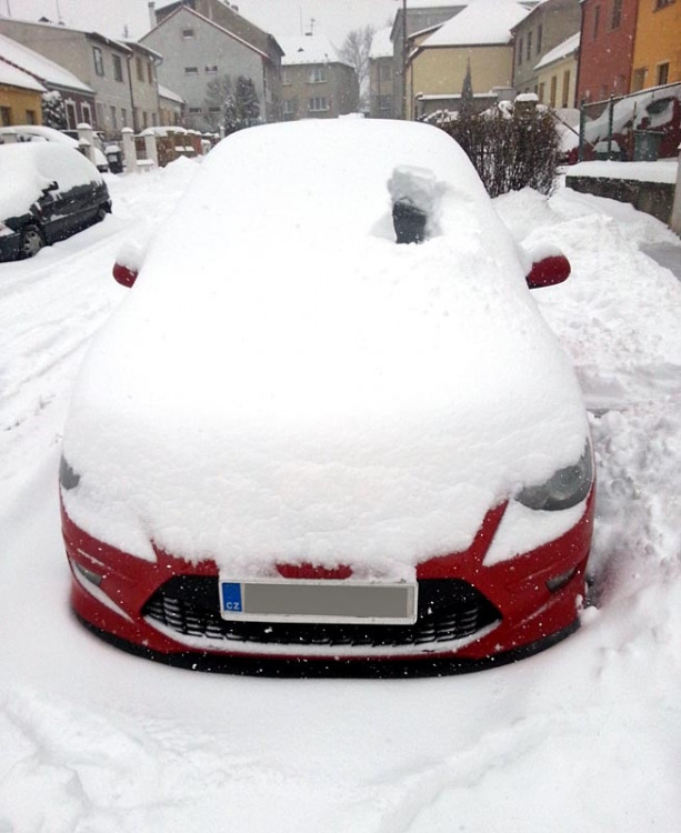 Sněhová nadílka (17.1.2013). Foto David Sedláček
