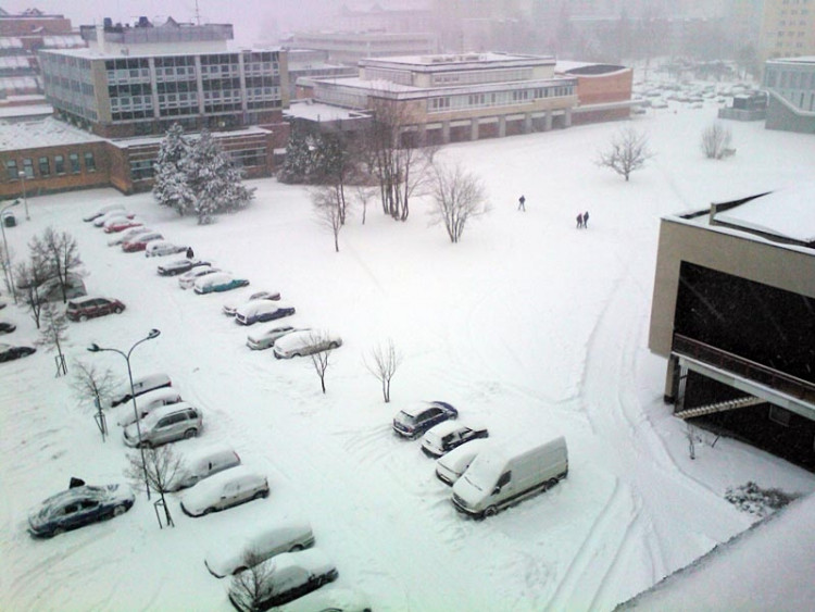 Jihočeská univerzita - kolej K4 (17.1.2013). Foto Andrea Vachalíková