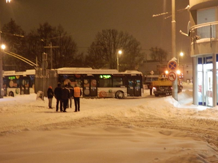 Na točně v Sucháči si daly dostavení devítky. Holt nejede a nepojede (17.1.2013). Foto Táňa Chalupová