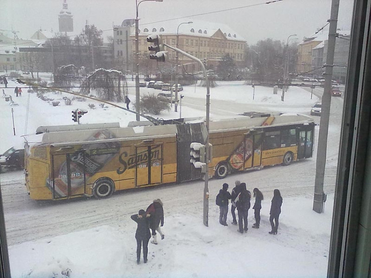 Senovážné náměstí (17.1.2013). Foto Pavlína Hulíková