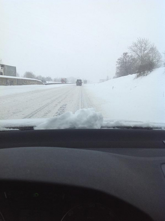 Čtyřproudovka na Lišov (17.1.2013). Foto Petr Škopek