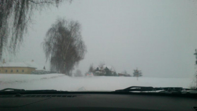 Cesta Budějce - Ločenice v Branišovicích (17.1.2013). Foto Petra Jindrová