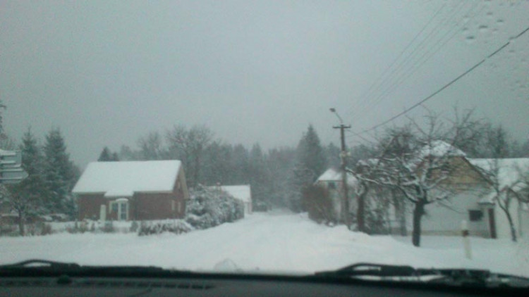 Cesta Budějce - Ločenice v Mokrém Lomu (17.1.2013). Foto Petra Jindrová