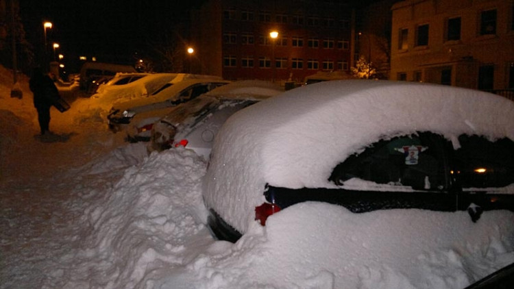 Týn nad Vltavou - Hlinecké sídliště (18.1.2013). Foto Rosťa Filař