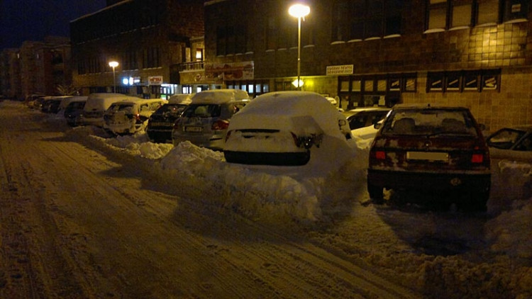 Týn nad Vltavou - Hlinecké sídliště (18.1.2013). Foto Rosťa Filař