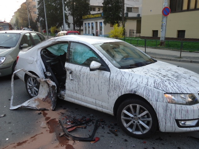 Nehoda v centru Brna