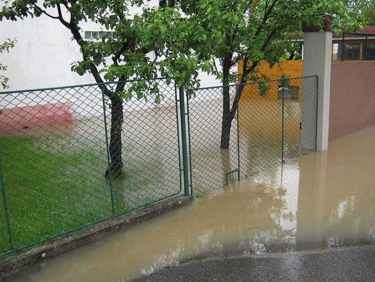 Potopa v Olešníku. Foto Růžena Popelová