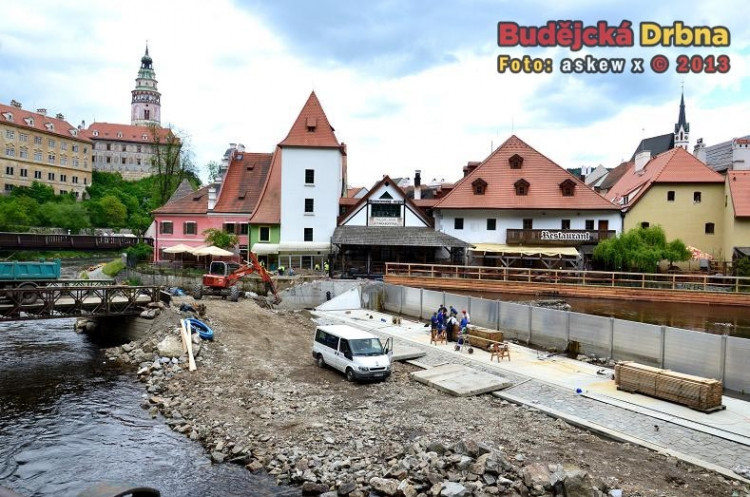 Rekonstrukce  jezu Jelení lávka Český Krumlov