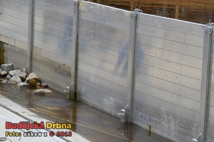 Rekonstrukce jezu Jelení lávka Český Krumlov - detail