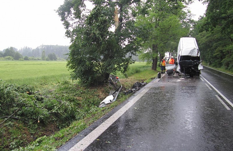 Tragická nehoda Iveco Daily u Nové Hospody