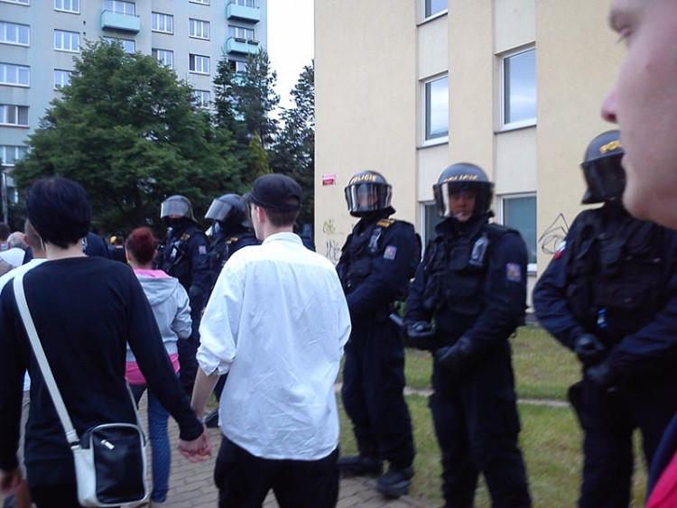 Protest kvůli problémům v soužití s Romy