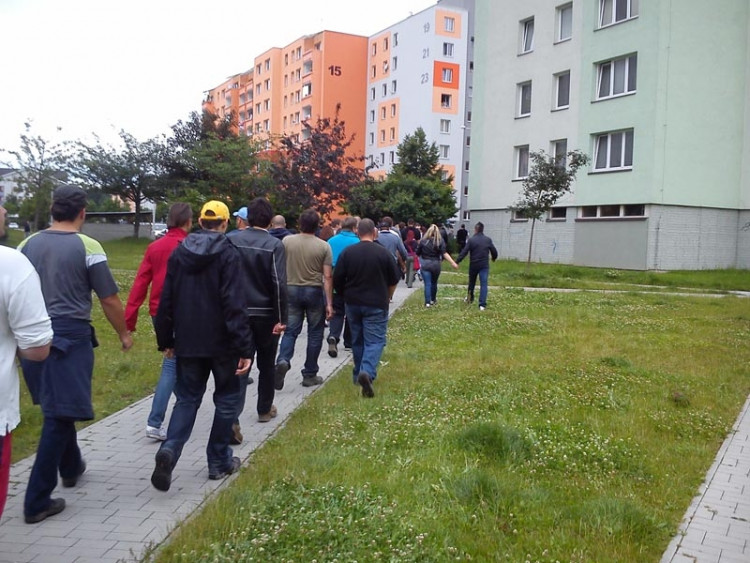 Protest kvůli problémům v soužití s Romy