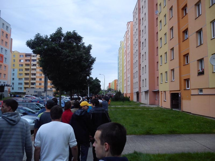 Protest kvůli problémům v soužití s Romy