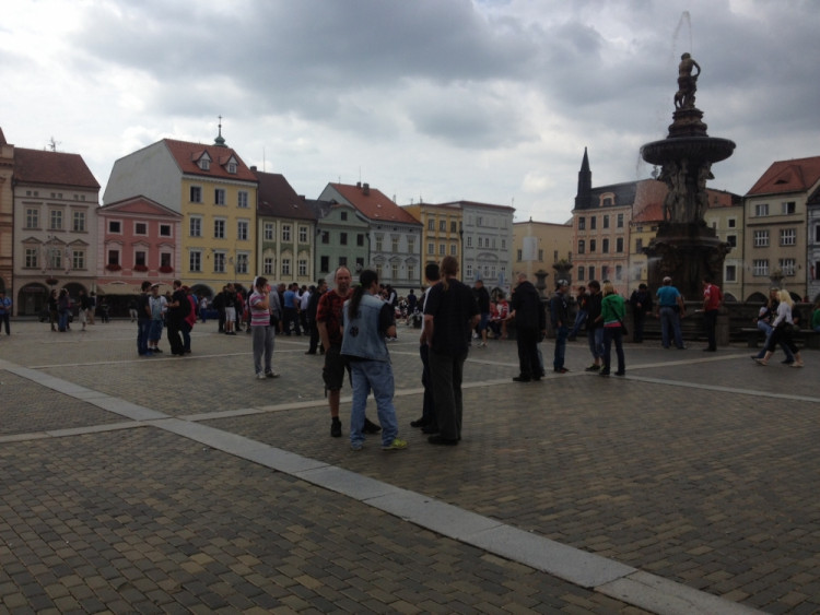 Demonstrace 2 v Českých Budějovicích