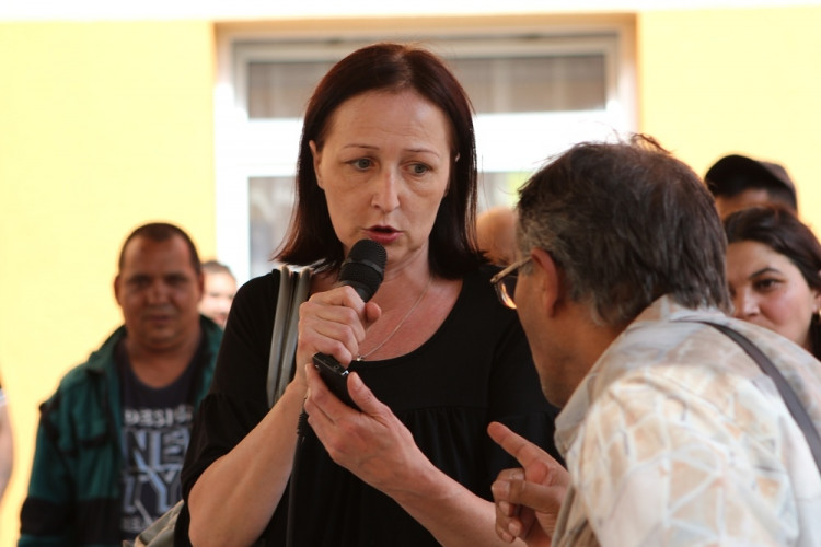 Demonstrace 2 v Českých Budějovicích, sídliště Máj