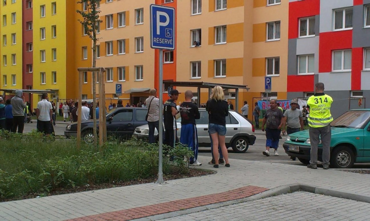 Demonstrace 2 v Českých Budějovicích, sídliště Máj, foto: Zuzana Wágnerová