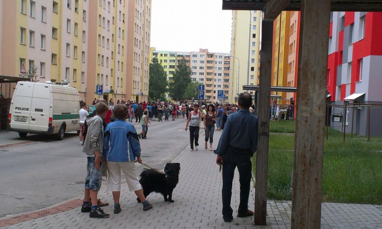 Demonstrace 2 v Českých Budějovicích, sídliště Máj, foto: Zuzana Wágnerová