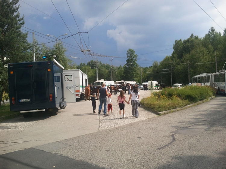 Demonstrace 2 v Českých Budějovicích, sídliště Máj, foto: William Sidržky
