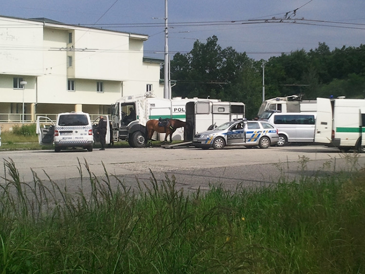 Demonstrace 2 v Českých Budějovicích, sídliště Máj, foto: William Sidržky